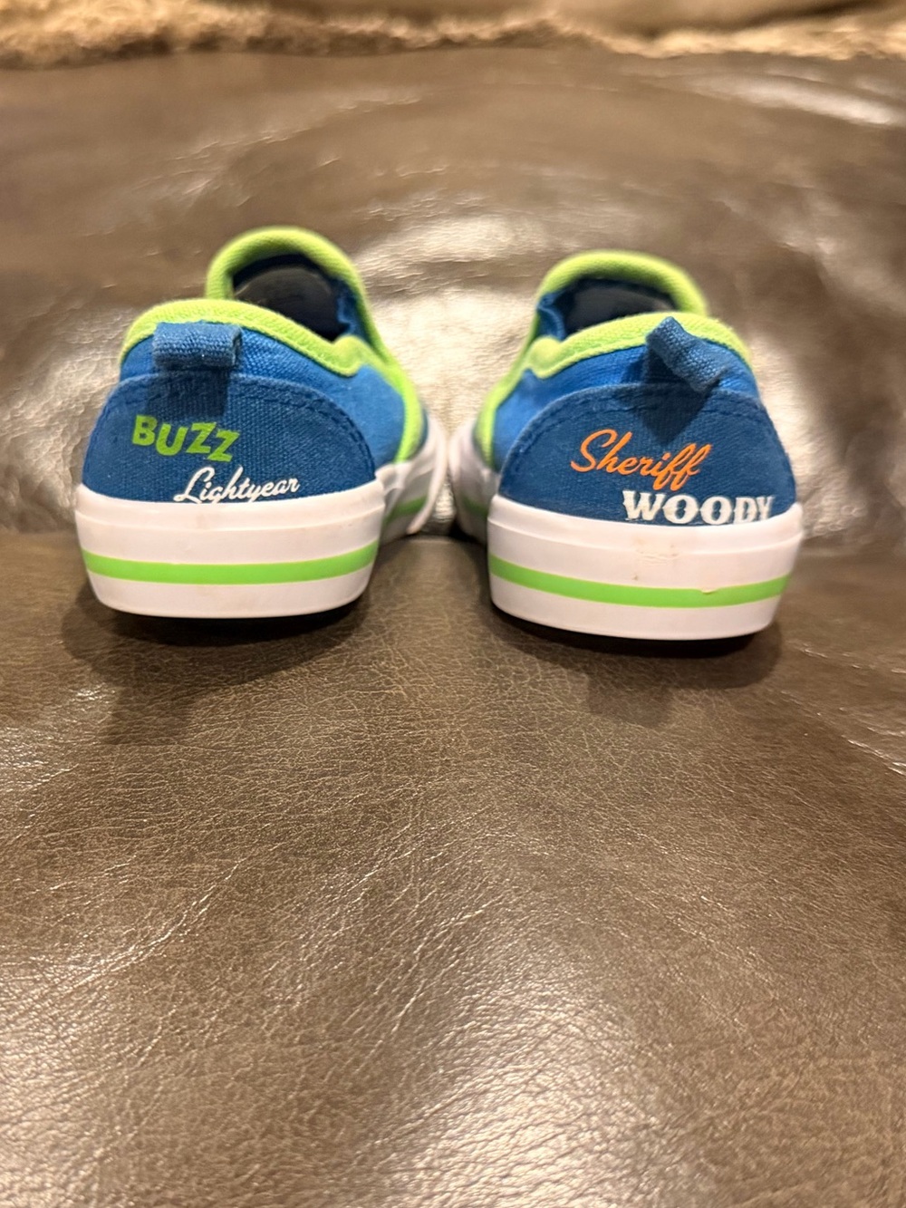 Disney Toy Story Toddlers Slip-On Shoes in Blue and Green - Picture 6 of 7
